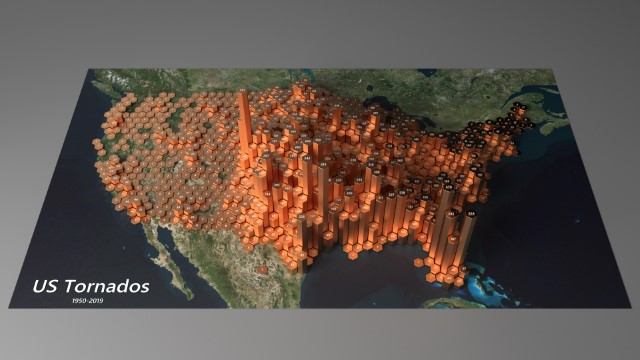 US Tornados 1950-2019