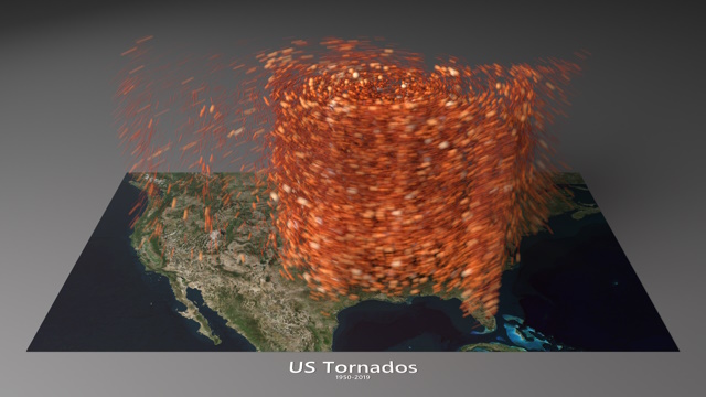 US Tornados 1950-2019