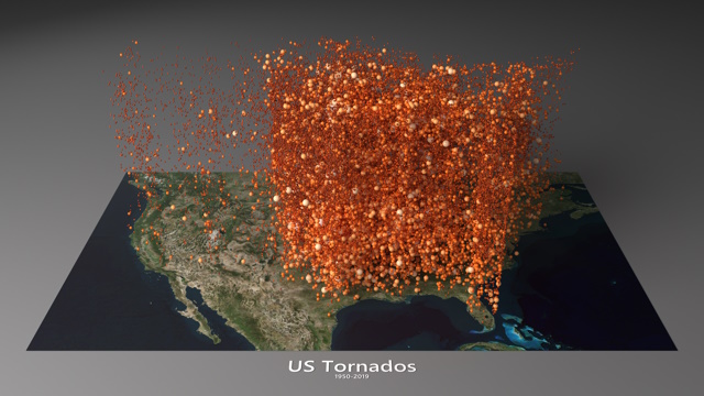 US Tornados 1950-2019